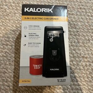 Kalorik Black 3-in-1 Electric Can Opener